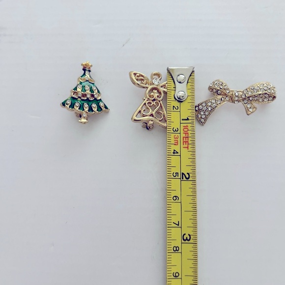 CHRISTMAS TREE - ANGELS & LACE BROOCH PIN JEWELRY VINTAGE SET OF 11 - Picture 11 of 12